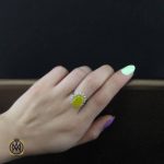 انگشتر عقیق زرد زنانه