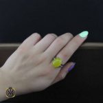 انگشتر عقیق زرد زنانه