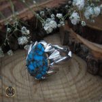 انگشتر فیروزه مردانه نیشابوری