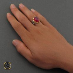 انگشتر-یاقوت-استار-مردانه (4) انگشتر یاقوت استار مردانه