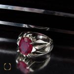 انگشتر یاقوت قرمز مردانه خوش رنگ