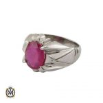 انگشتر یاقوت قرمز مردانه خوش رنگ
