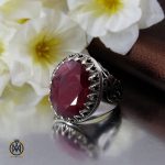 انگشتر یاقوت قرمز درشت