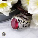 انگشتر یاقوت سرخ خوش رنگ