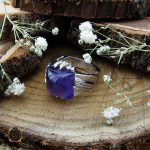 انگشتر نقره و آمتیست مردانه