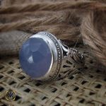 انگشتر عقیق کبود یمن مردانه اصل جواهرمال