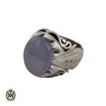 انگشتر برلیان و عقیق کبود مردانه