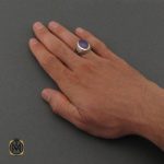 انگشتر عقیق کبود یمن جواهرمال