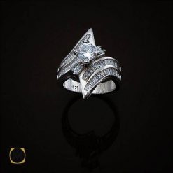 انگشتر نقره سولیتر زنانه طرح درسا - کد 2380 انگشتر نقره سولیتر زنانه طرح درسا - کد 2380
