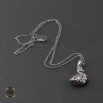 مدال زنجیر نقره زنانه جواهرمال