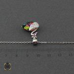 مدال زنجیر نقره زنانه جواهرمال