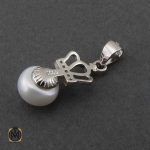 مدال-مروارید-زنانه (2) سرویس نقره زنانه طرح مروارید و تاج - کد 7282 - تصویر 7