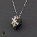 گردنبند-زنانه-نقره-سواروسکی (4) گردنبند مدال برند سواروسکی-زنانه