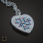 مدال نقره زنانه طرح قلب