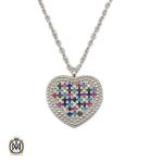 مدال نقره زنانه طرح قلب