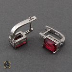 گوشواره طرح یاقوت زنانه