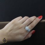 انگشتر سولیتر نقره زنانه (2) انگشتر نقره سولیتر زنانه طرح شادلین - کد 2403 - تصویر 6