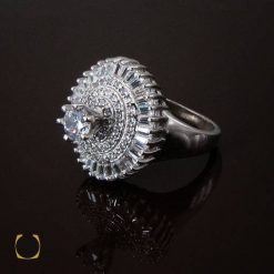 انگشتر نقره سولیتر زنانه طرح افسانه (1) انگشتر نقره سولیتر زنانه طرح افسانه