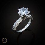 انگشتر سولیتر زنانه تک نگین نقره