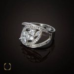 انگشتر نقره سولیتر زنانه طرح لیندا