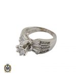 انگشتر نقره سولیتر زنانه طرح گلاله