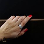 انگشتر نقره سولیتر زنانه طرح گلاله
