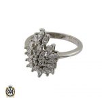 انگشتر سولیتر نقره زنانه و دخترانه طرح گیتی