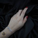 دستبند زنانه طرح بی نهایت (1) دستبند نقره جواهرمال
