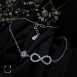 دستبند نقره زنانه طرح بی نهایت دستبند نقره زنانه طرح بی نهایت