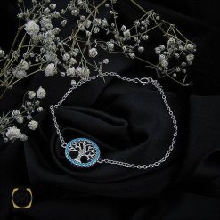 دستبند نقره زنانه طرح هستی (2) دستبند نقره زنانه طرح هستی