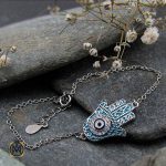 دستبند نقره زنانه طرح چشم زخم (2) دستبند نقره زنانه طرح چشم زخم