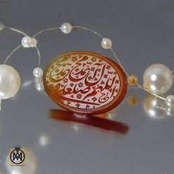 نگین عقیق یمن حکاکی ذکر صلوات