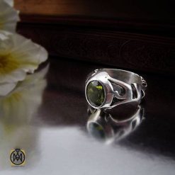 انگشتر زبرجد مردانه مرغوب و خوش رنگ (3) انگشتر زبرجد مردانه مرغوب و خوش رنگ