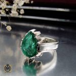 انگشتر زمرد اتیوپی مردانه اشکی مرغوب انگشتر زمرد اتیوپی مردانه اشکی مرغوب