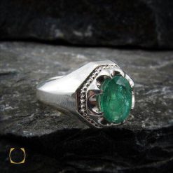 انگشتر زمرد اتیوپی مردانه مرغوب (2) انگشتر زمرد اتیوپی مردانه مرغوب