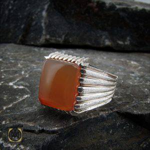 انگشتر عقیق یمن مردانه حکاکی شرف الشمس