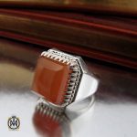انگشتر عقیق یمن مردانه خوش رنگ (2) انگشتر عقیق یمن مردانه خوش رنگ