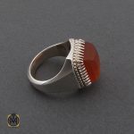 جواهرات نقره دست ساز (1) انگشتر عقیق یمن مردانه خوش رنگ