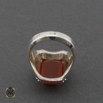 جواهرات نقره دست ساز (2) انگشتر عقیق یمن مردانه خوش رنگ و معدنی - کد 11184 - تصویر 4