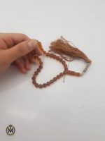 تسبیح کهربا 33 دانه بولونی شفاف روسیه دانه گرد - 4400