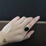 انگشتر عقیق جزع یمنی زنانه مدل هستی