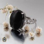 انگشتر عقیق جزع یمنی زنانه مدل هستی