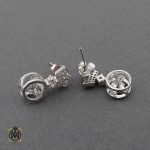 گوشواره نقره زنانه با نگین متحرک طرح پرنیا - 5065 - تصویر 3