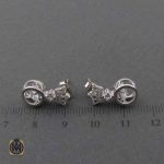 گوشواره نقره زنانه با نگین متحرک طرح پرنیا - 5065 - تصویر 4