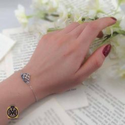 دستبند نقره زنانه طرح قلب (1) دستبند نقره زنانه طرح قلب