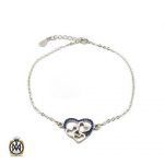 دستبند نقره زنانه طرح قلب