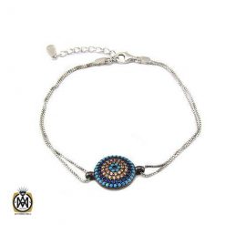 دستنبد نقره زنانه با طرح چشم زخم مدل رها (3) دستنبد نقره زنانه با طرح چشم زخم مدل رها