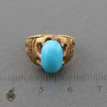 نگین تک فیروزه نیشابوری درشت خوش رنگ