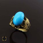 نگین تک فیروزه نیشابوری درشت خوش رنگ