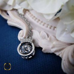 گردنبند نقره زنانه طرح تاج سلطنتی (2) گردنبند نقره زنانه طرح تاج سلطنتی